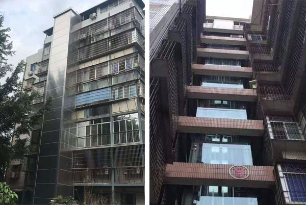 上海鋼結構電梯井架成品案例